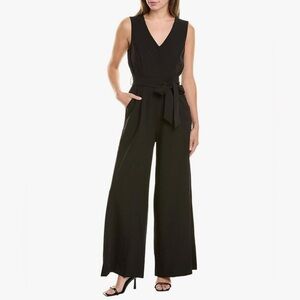 Vince Camuto Black Sleeveless Jumpsuit with Tie Waist